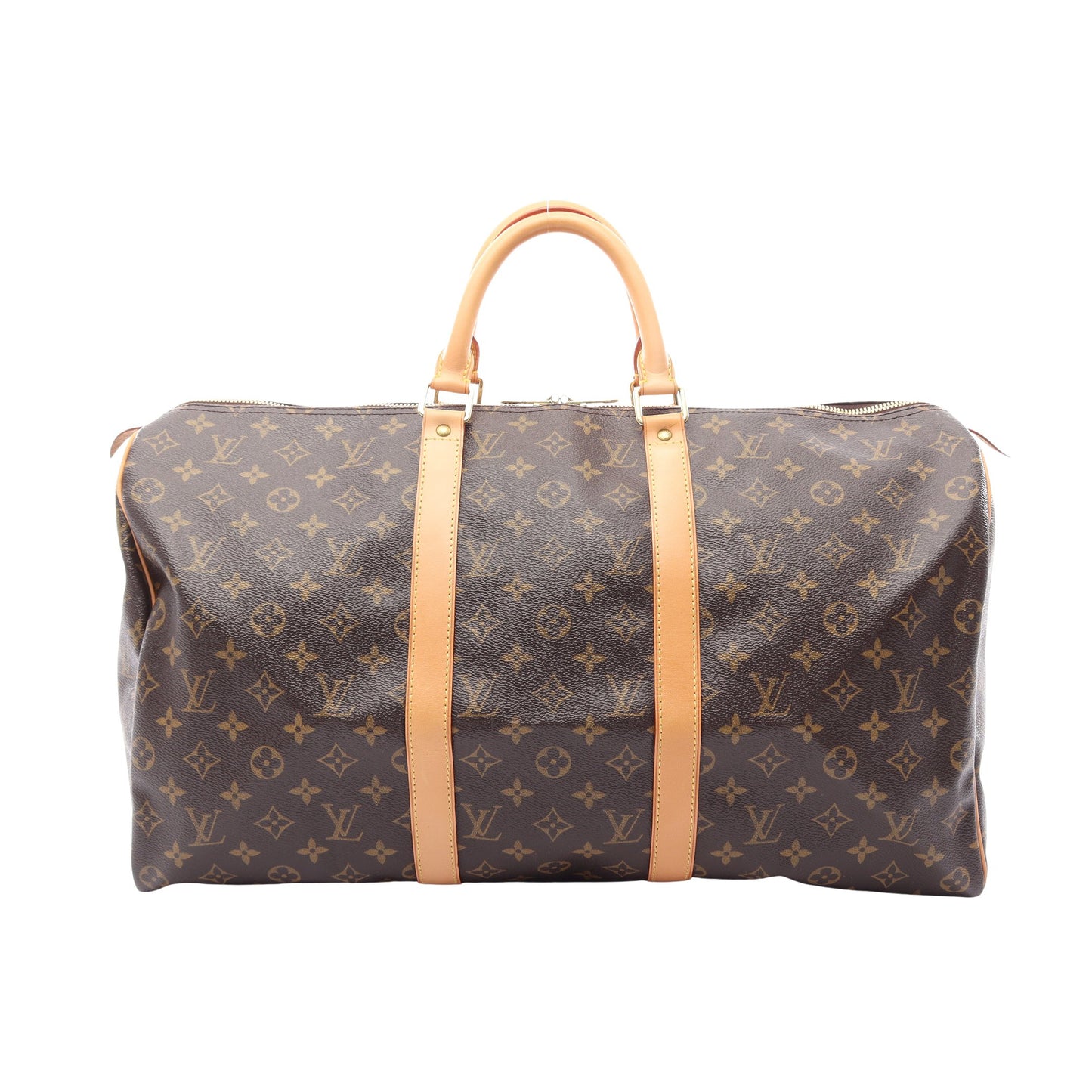 キーポル50 モノグラム ボストンバッグ PVC レザー ブラウン ルイヴィトン バッグ LOUIS VUITTON