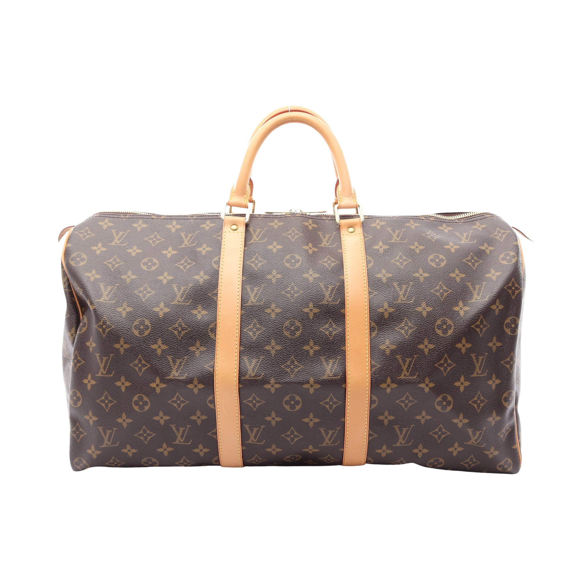 キーポル50 モノグラム ボストンバッグ PVC レザー ブラウン ルイヴィトン バッグ LOUIS VUITTON