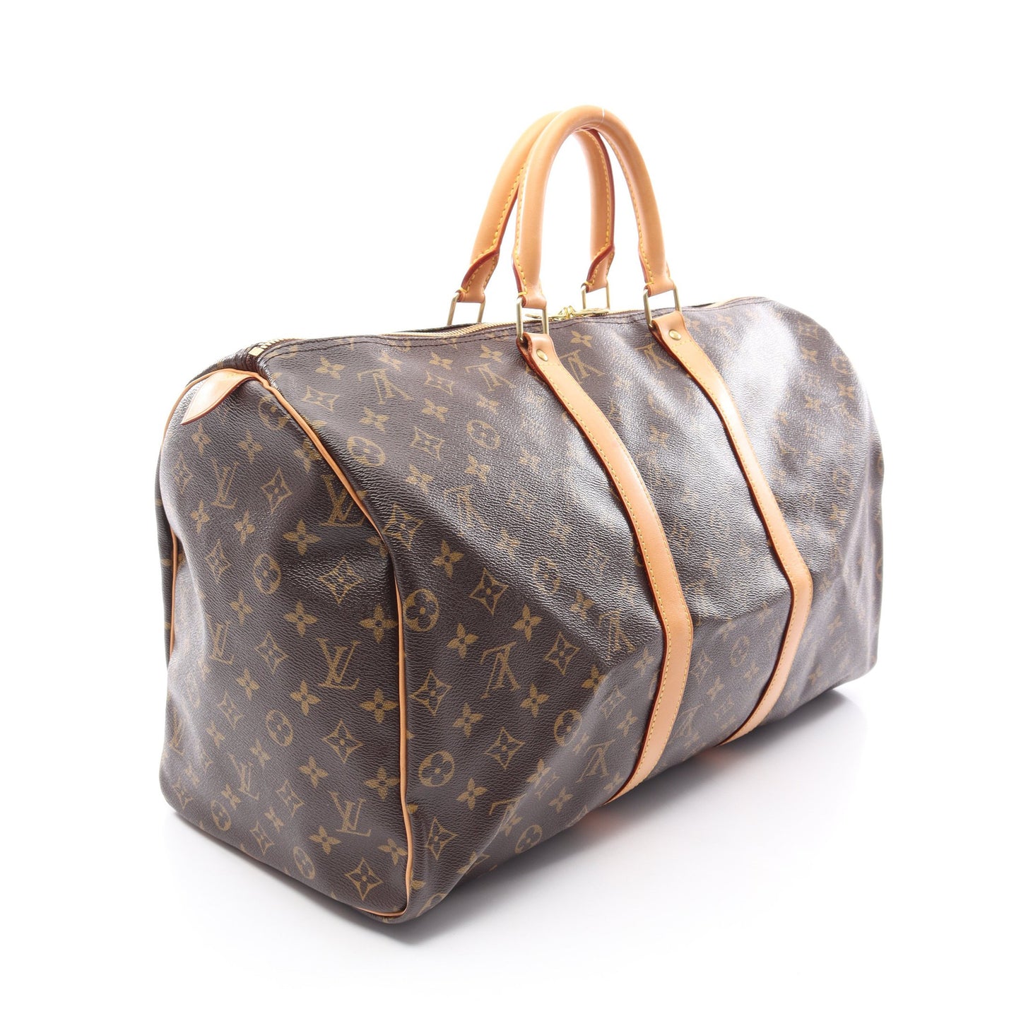 キーポル50 モノグラム ボストンバッグ PVC レザー ブラウン ルイヴィトン バッグ LOUIS VUITTON