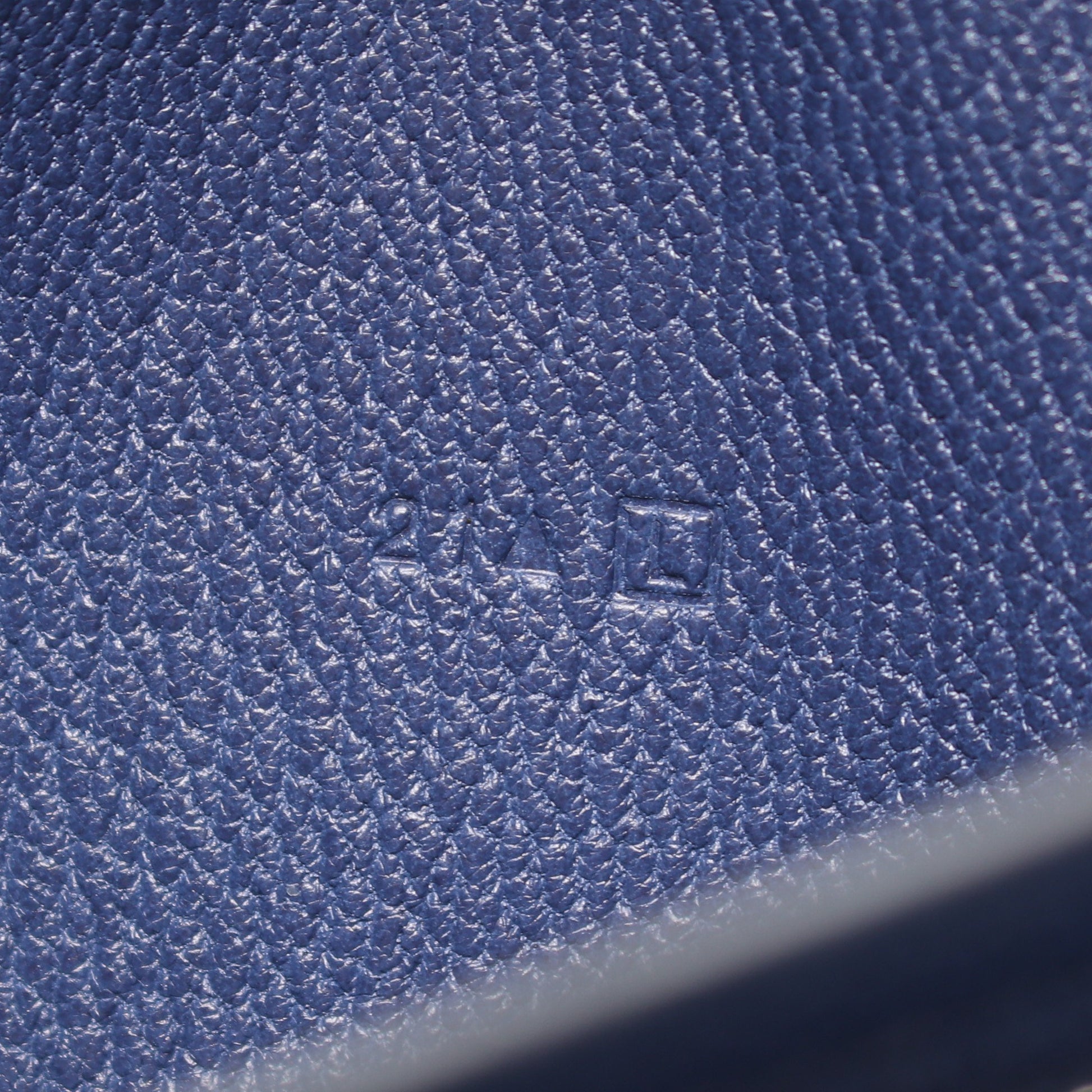 ベアンスフレ 二つ折り長財布 アリゲーター ブルーグレー シルバー金具 □L刻印 エルメス 財布・小物 HERMES