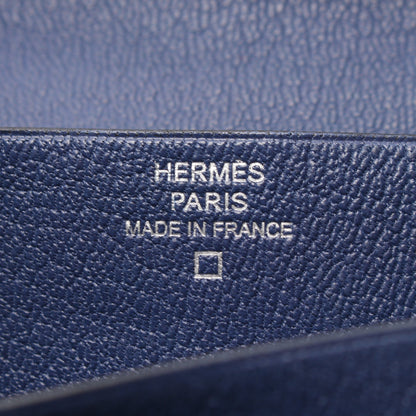 ベアンスフレ 二つ折り長財布 アリゲーター ブルーグレー シルバー金具 □L刻印 エルメス 財布・小物 HERMES