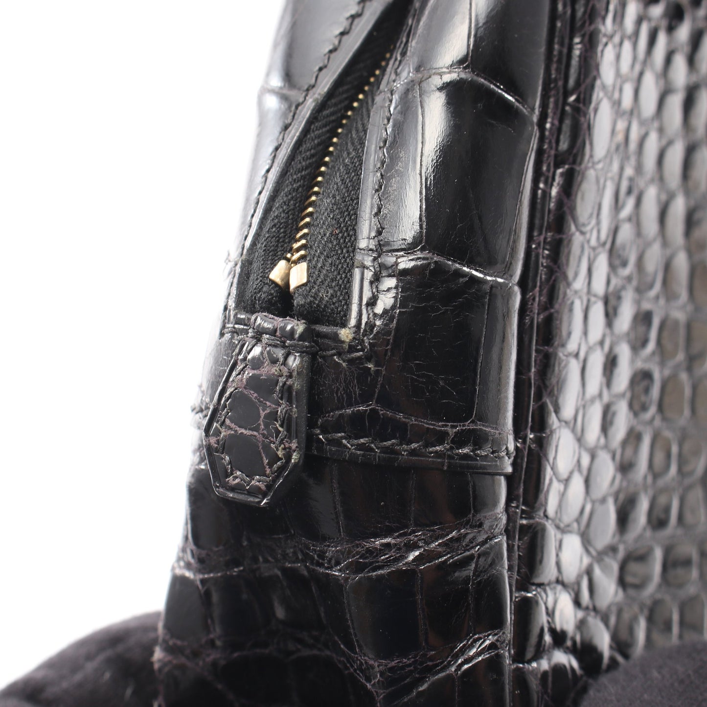 プリュムエラン28 ハンドバッグ ポロサス ブラック ゴールド金具 □D刻印 エルメス バッグ HERMES