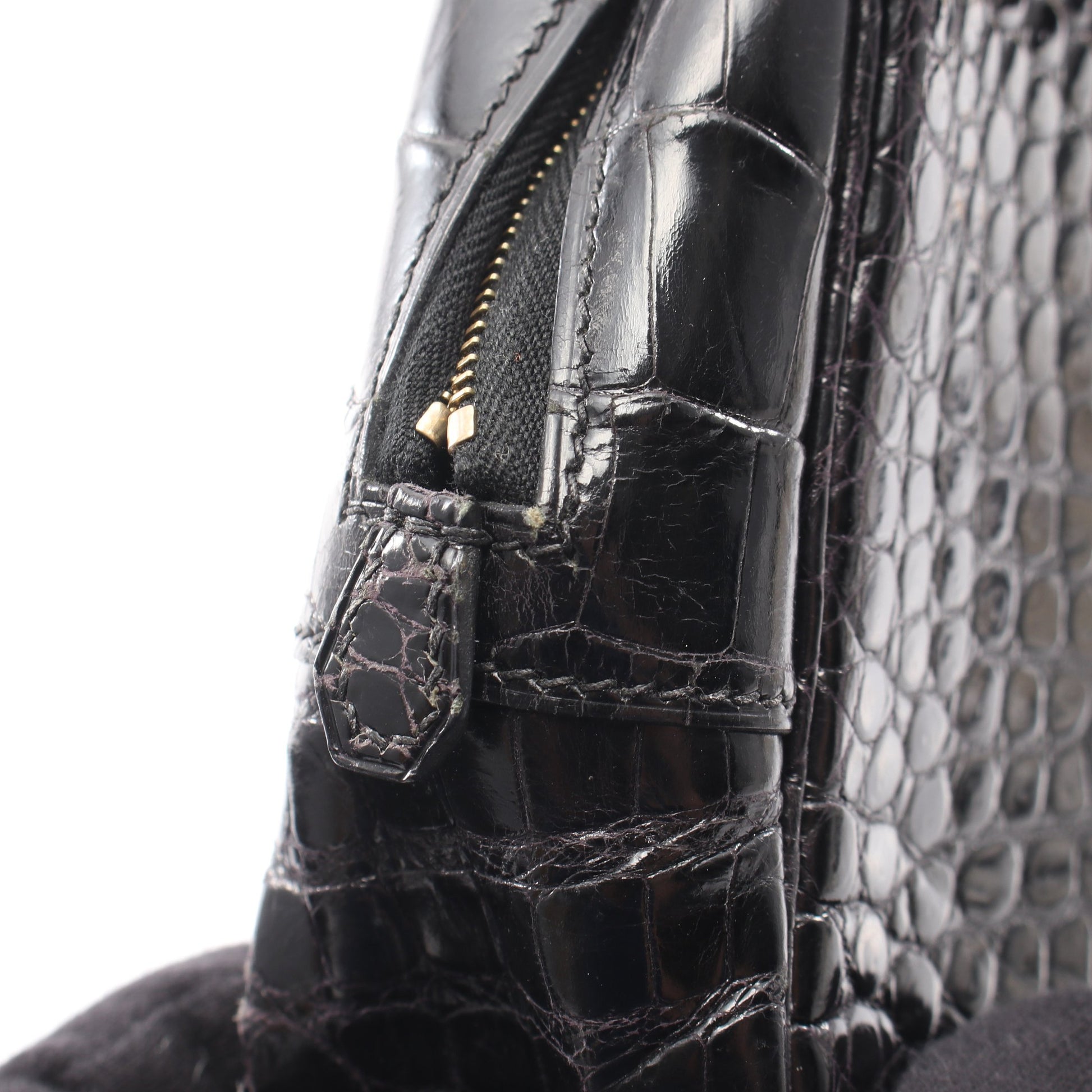 プリュムエラン28 ハンドバッグ ポロサス ブラック ゴールド金具 □D刻印 エルメス バッグ HERMES