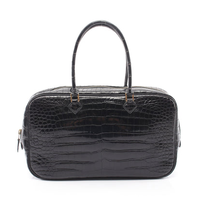 プリュムエラン28 ハンドバッグ ポロサス ブラック ゴールド金具 □D刻印 エルメス バッグ HERMES