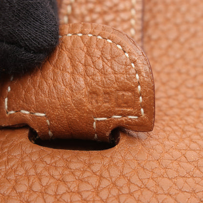 エヴリン 3 トロワ PM ゴールド ショルダーバッグ トリヨンクレマンス ブラウン シルバー金具 □L刻印 エルメス バッグ HERMES