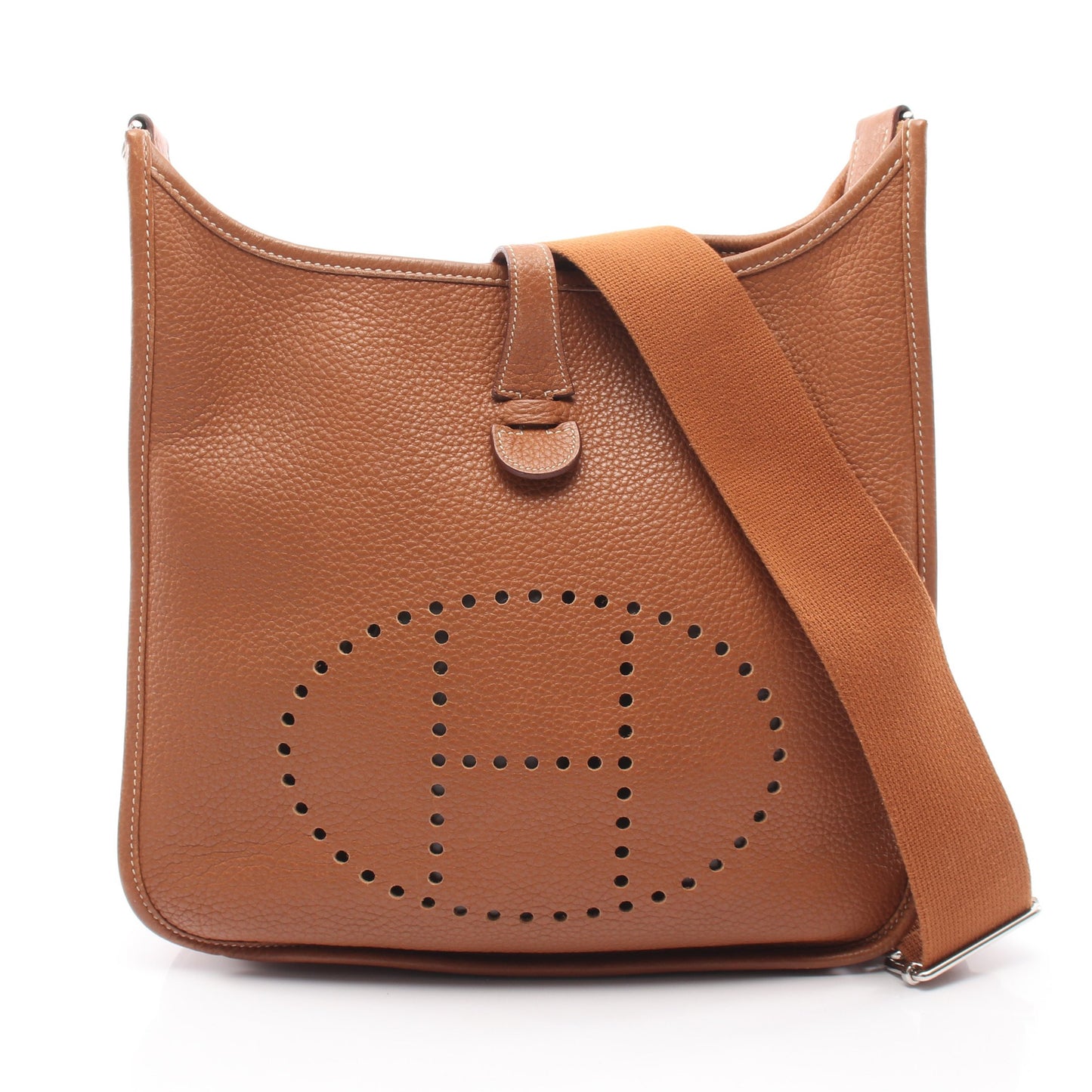 エヴリン 3 トロワ PM ゴールド ショルダーバッグ トリヨンクレマンス ブラウン シルバー金具 □L刻印 エルメス バッグ HERMES