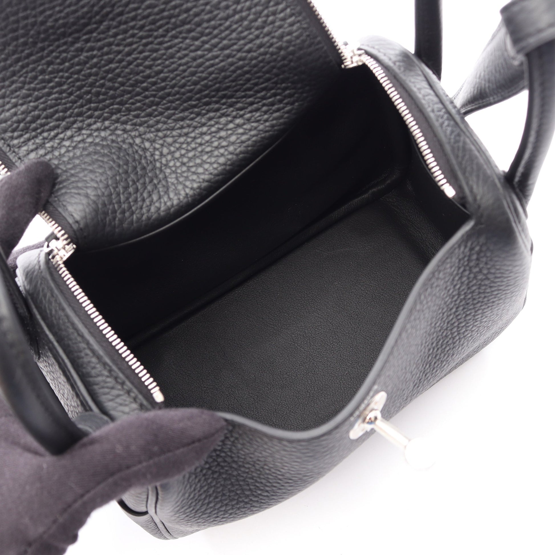 リンディ ミニ 2WAY ショルダーバッグ トリヨンクレマンス ブラック シルバー金具 K刻印 エルメス バッグ HERMES
