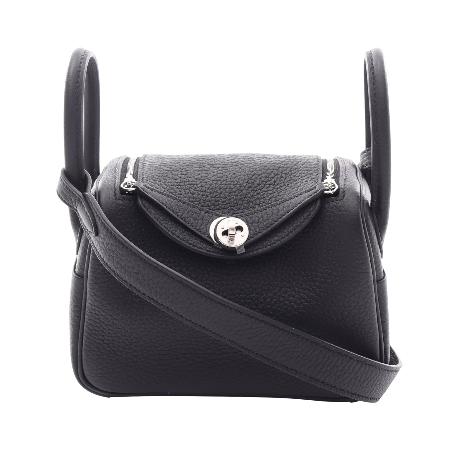 リンディ ミニ 2WAY ショルダーバッグ トリヨンクレマンス ブラック シルバー金具 K刻印 エルメス バッグ HERMES
