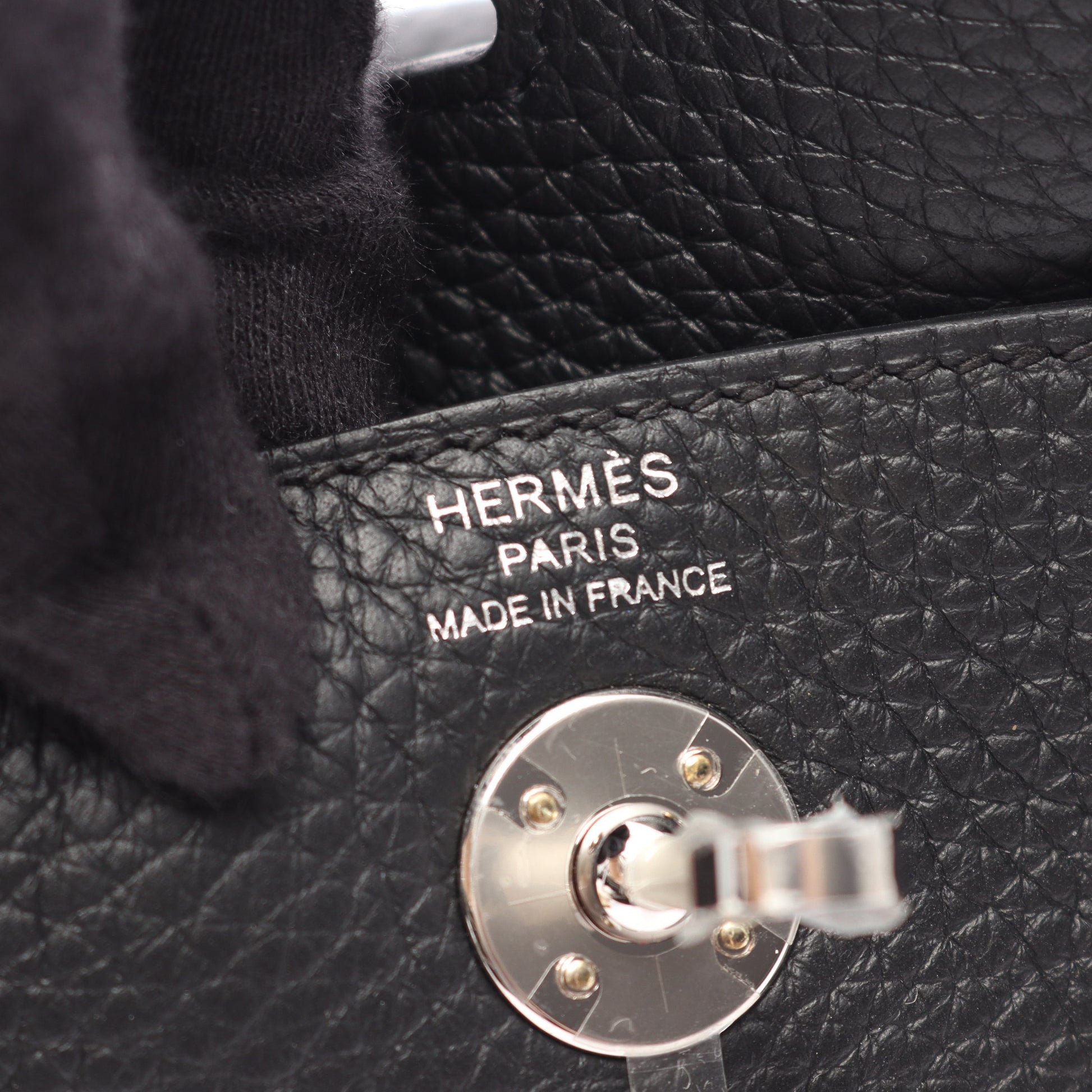 リンディ ミニ 2WAY ショルダーバッグ トリヨンクレマンス ブラック シルバー金具 K刻印 エルメス バッグ HERMES