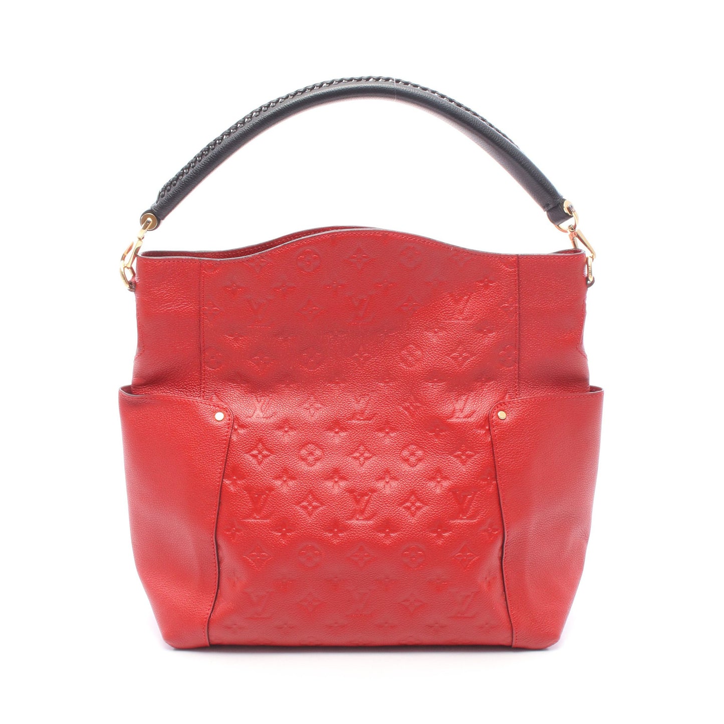 バガテル モノグラムアンプラント アプリコ ワンショルダーバッグ レザー レッド ブラック ルイヴィトン バッグ LOUIS VUITTON