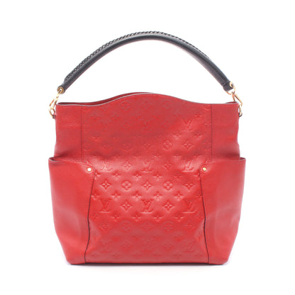 バガテル モノグラムアンプラント アプリコ ワンショルダーバッグ レザー レッド ブラック ルイヴィトン バッグ LOUIS VUITTON