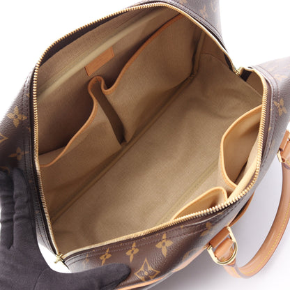 ドーヴィル ボーリングヴァニティ モノグラム ハンドバッグ PVC レザー ブラウン ルイヴィトン バッグ LOUIS VUITTON