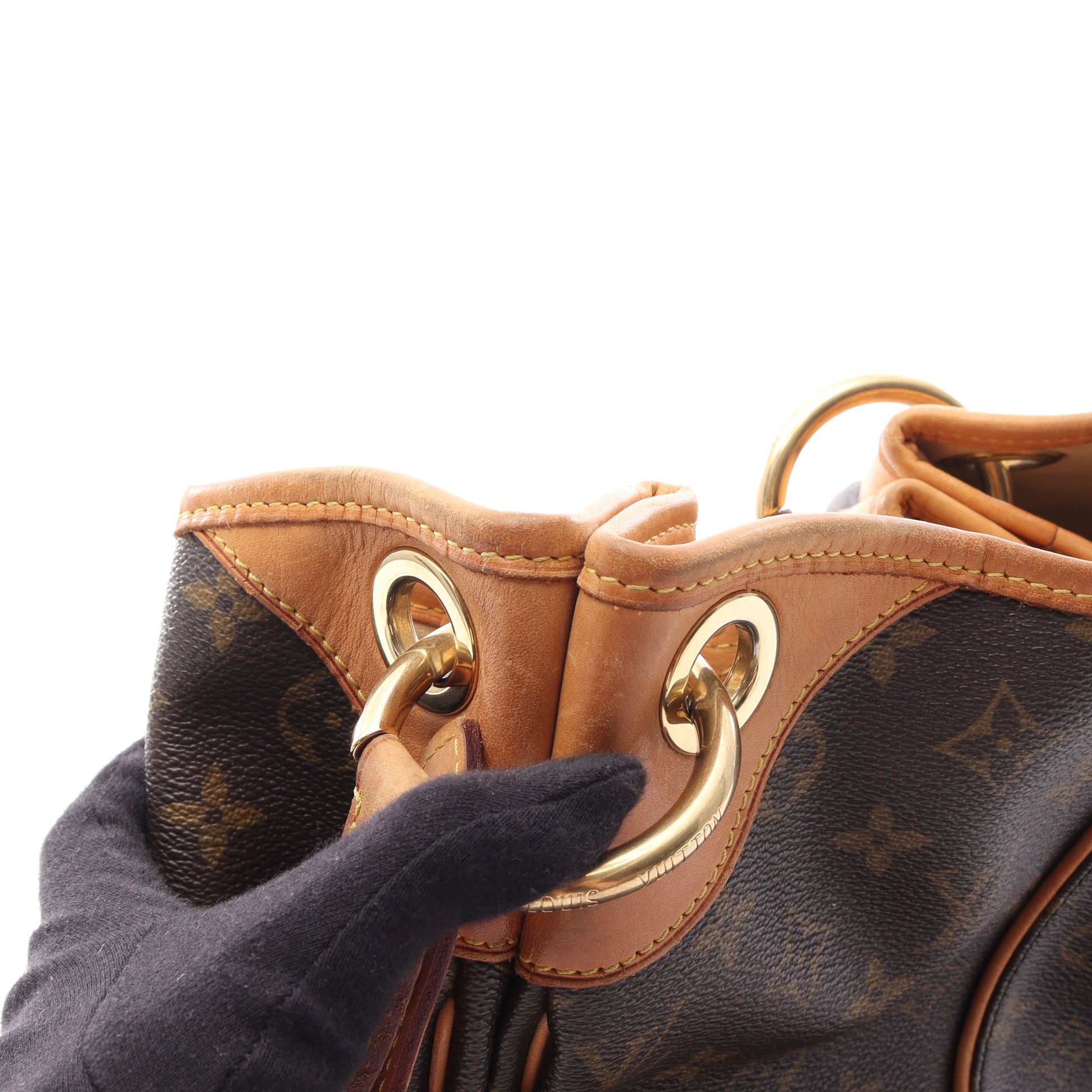 ガリエラGM モノグラム ショルダーバッグ PVC レザー ブラウン ルイヴィトン バッグ LOUIS VUITTON