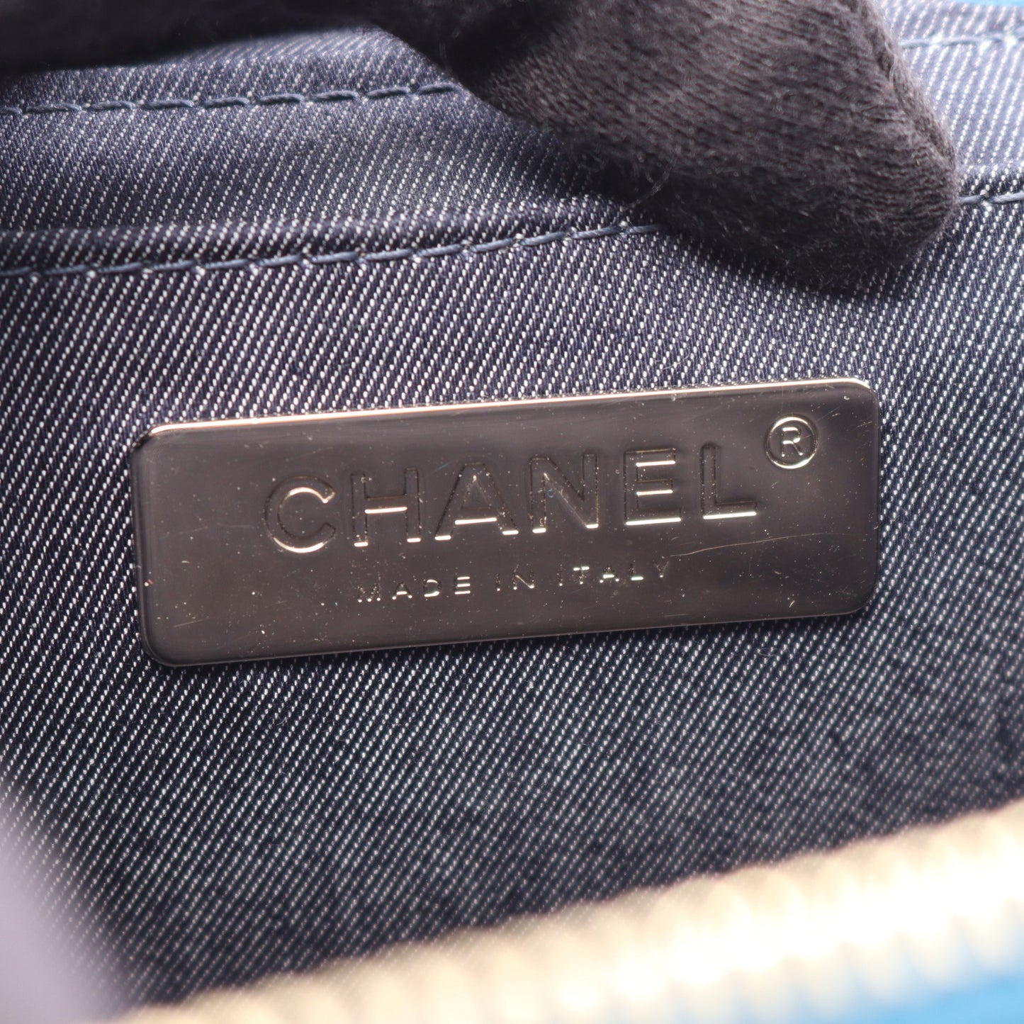 ココマーク 2WAY チェーンショルダーバッグ バニティバッグ ラムスキン ブルー ゴールド金具 シャネル バッグ CHANEL