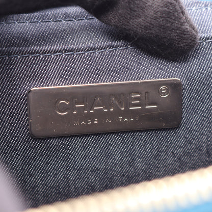 ココマーク 2WAY チェーンショルダーバッグ バニティバッグ ラムスキン ブルー ゴールド金具 シャネル バッグ CHANEL