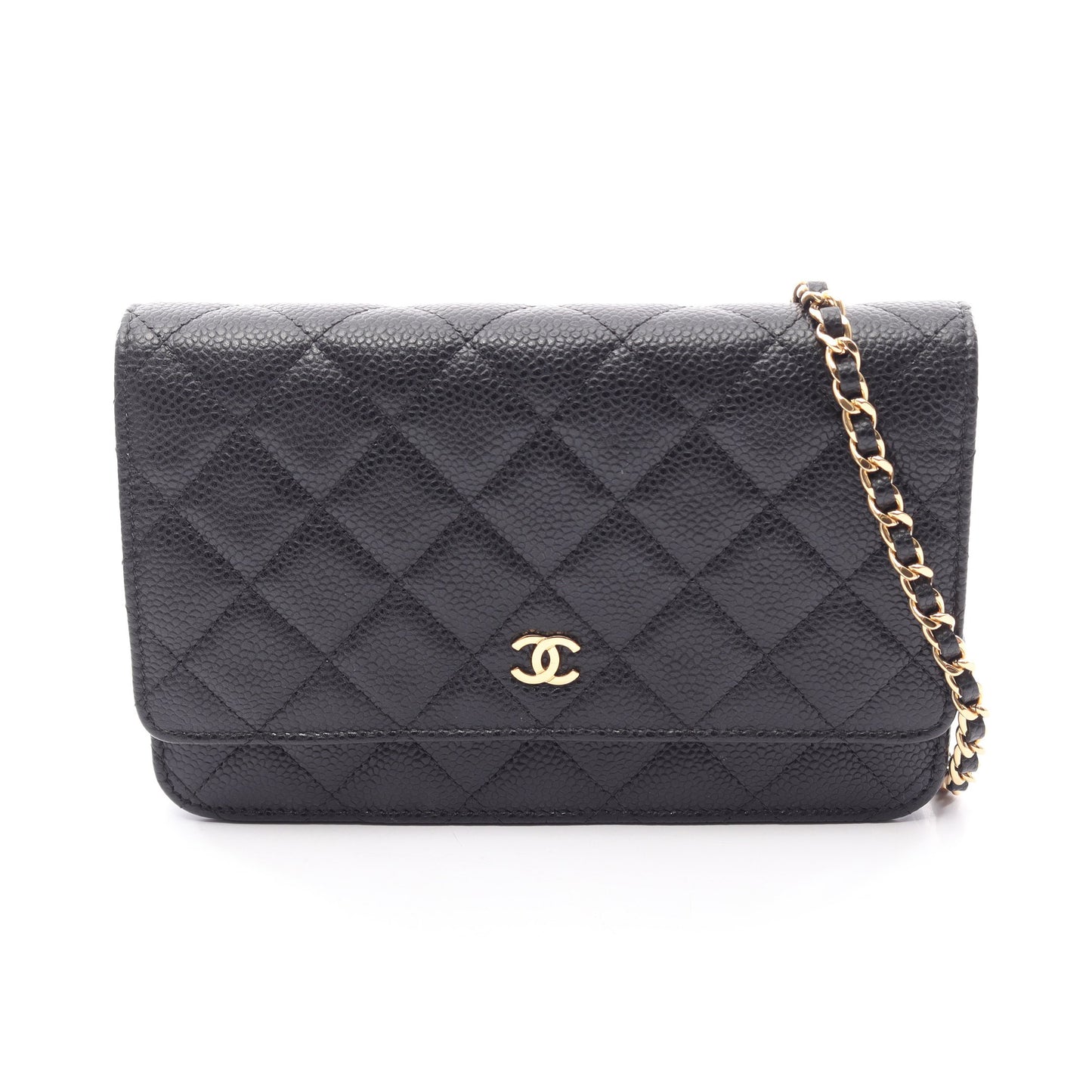 マトラッセ チェーンウォレット キャビアスキン ブラック ゴールド金具 シャネル バッグ CHANEL