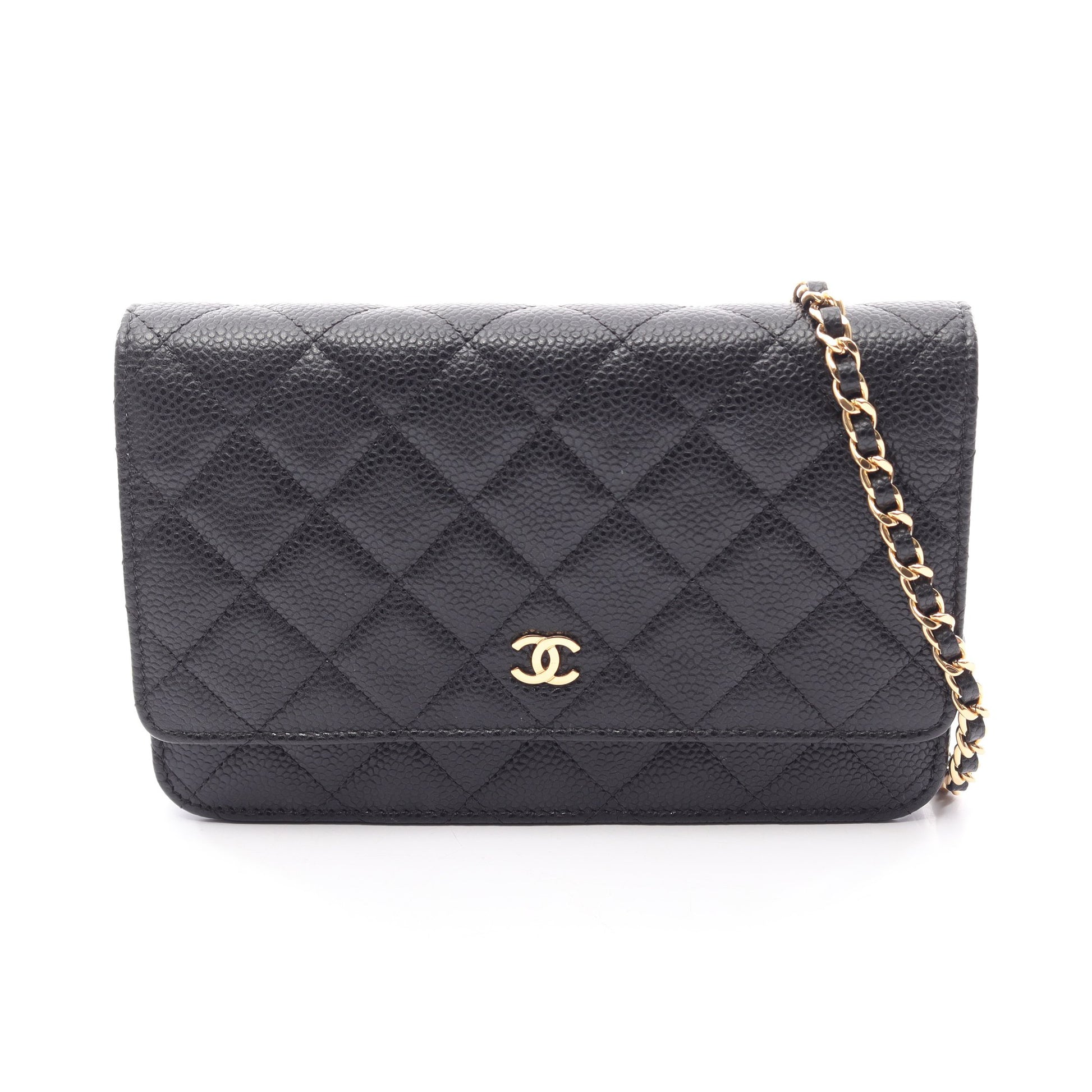 マトラッセ チェーンウォレット キャビアスキン ブラック ゴールド金具 シャネル バッグ CHANEL