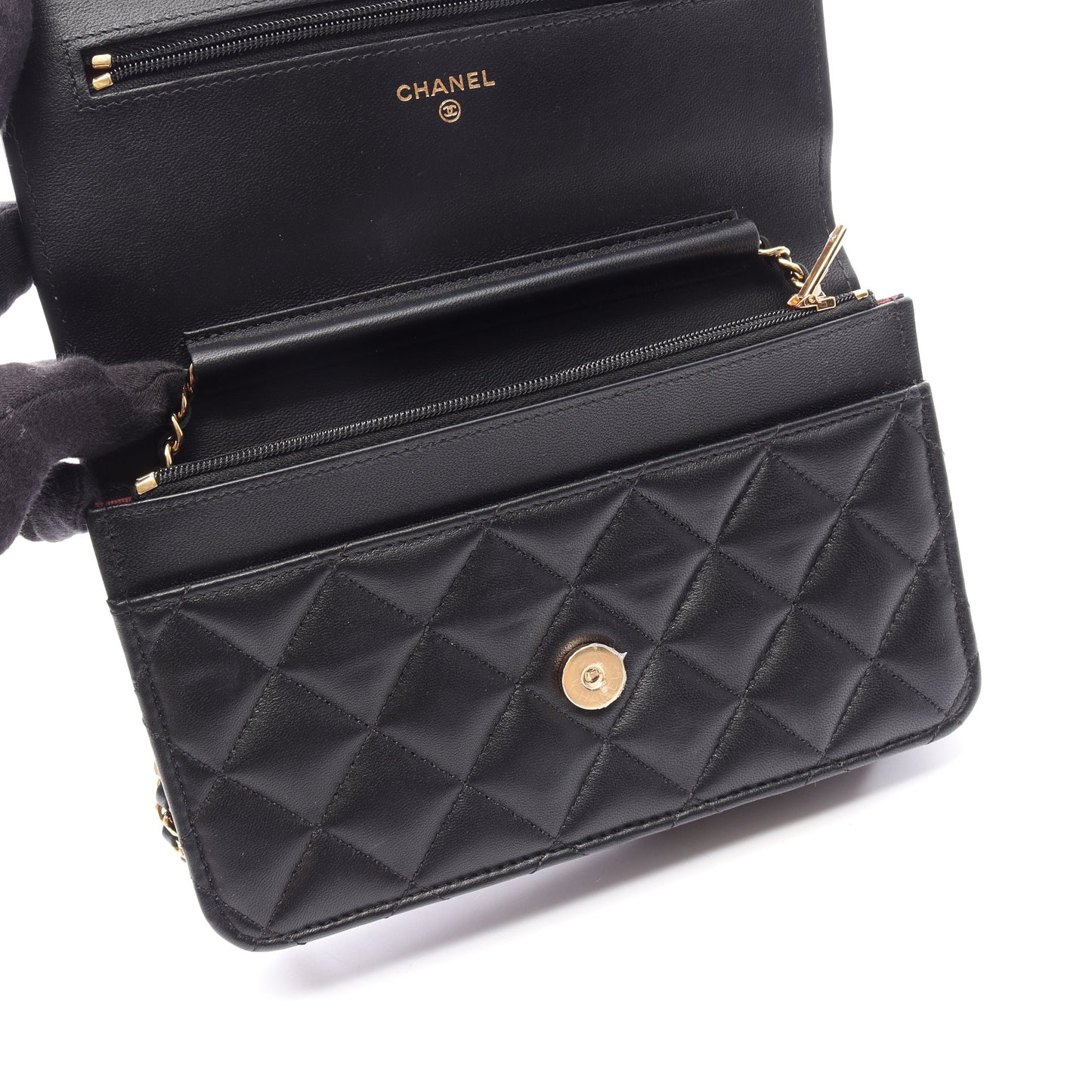 マトラッセ チェーンウォレット ラムスキン ブラック ゴールド金具 シャネル バッグ CHANEL