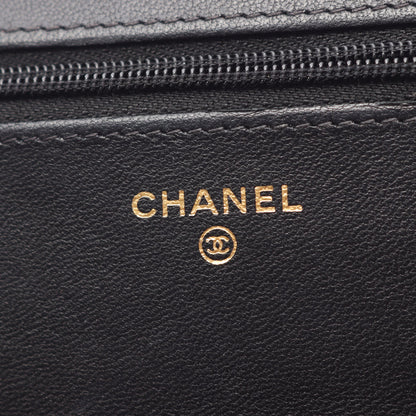 マトラッセ チェーンウォレット ラムスキン ブラック ゴールド金具 シャネル バッグ CHANEL