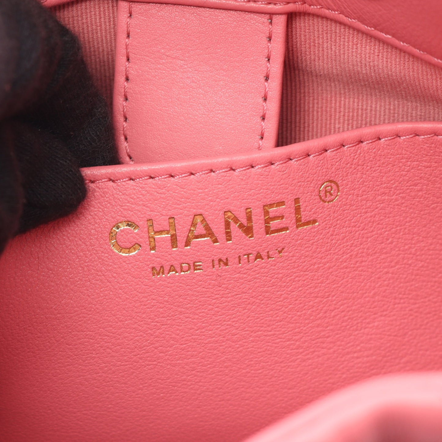 マトラッセ チェーンショルダーバッグ ラムスキン ピンク ゴールド金具 シャネル バッグ CHANEL