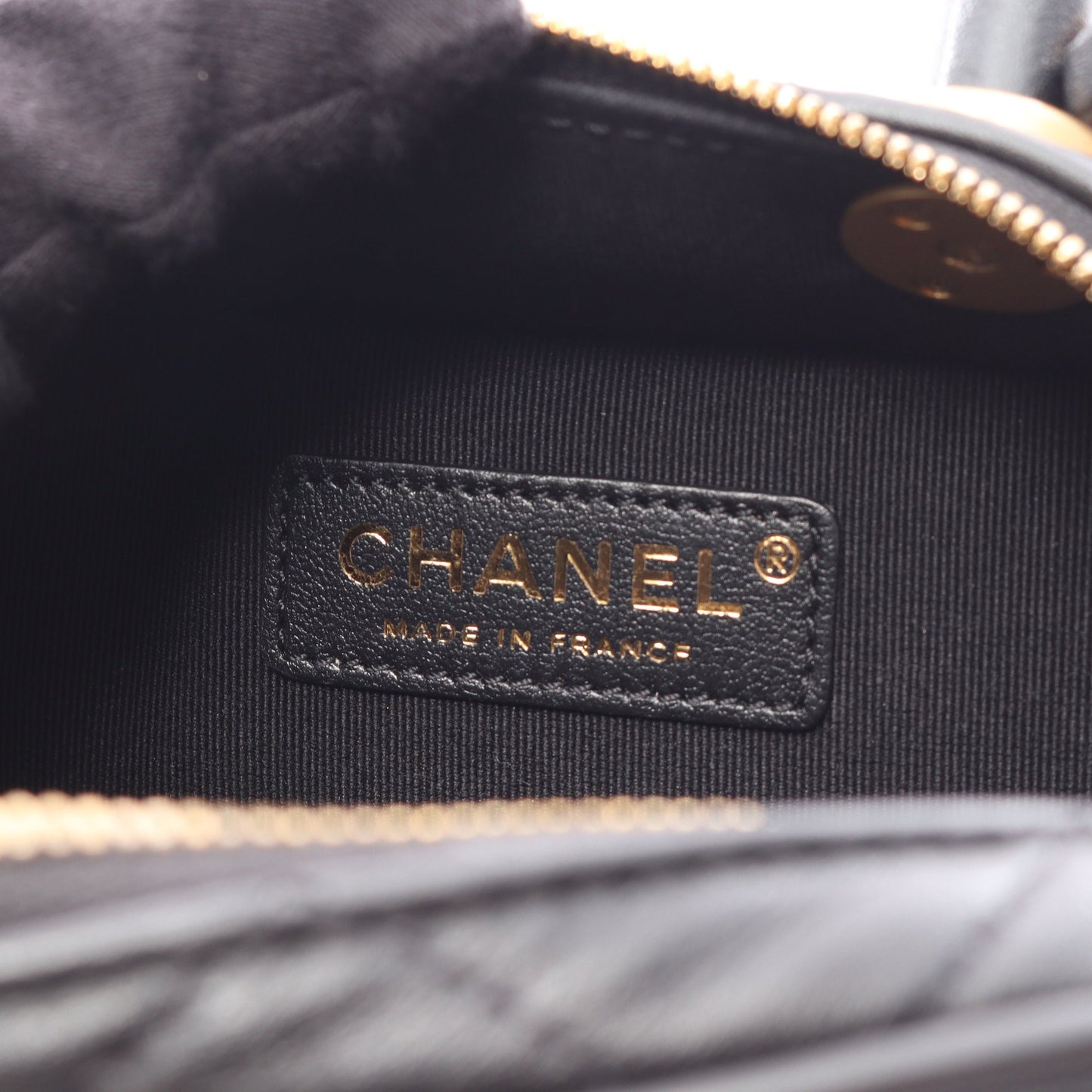 マトラッセ ミニ ボーリング 2WAY チェーンショルダーバッグ ラムスキン ブラック ゴールド金具 シャネル バッグ CHANEL
