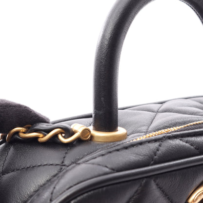 マトラッセ ミニ ボーリング 2WAY チェーンショルダーバッグ ラムスキン ブラック ゴールド金具 シャネル バッグ CHANEL