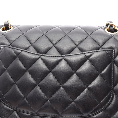 マトラッセ Wフラップ Wチェーンショルダーバッグ ラムスキン ブラック ゴールド金具 シャネル バッグ CHANEL