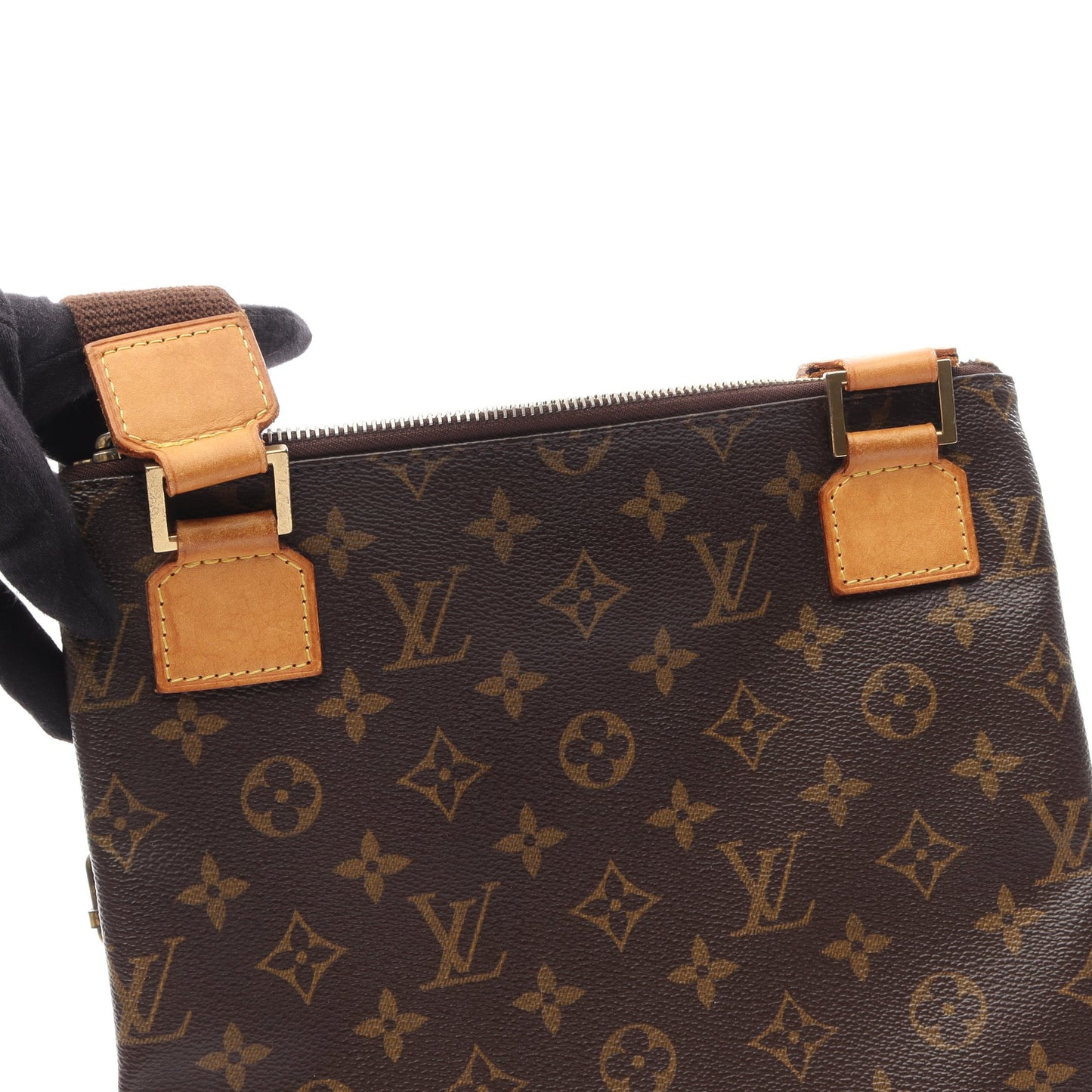 ポシェットボスフォール モノグラム ショルダーバッグ PVC レザー ブラウン ルイヴィトン バッグ LOUIS VUITTON