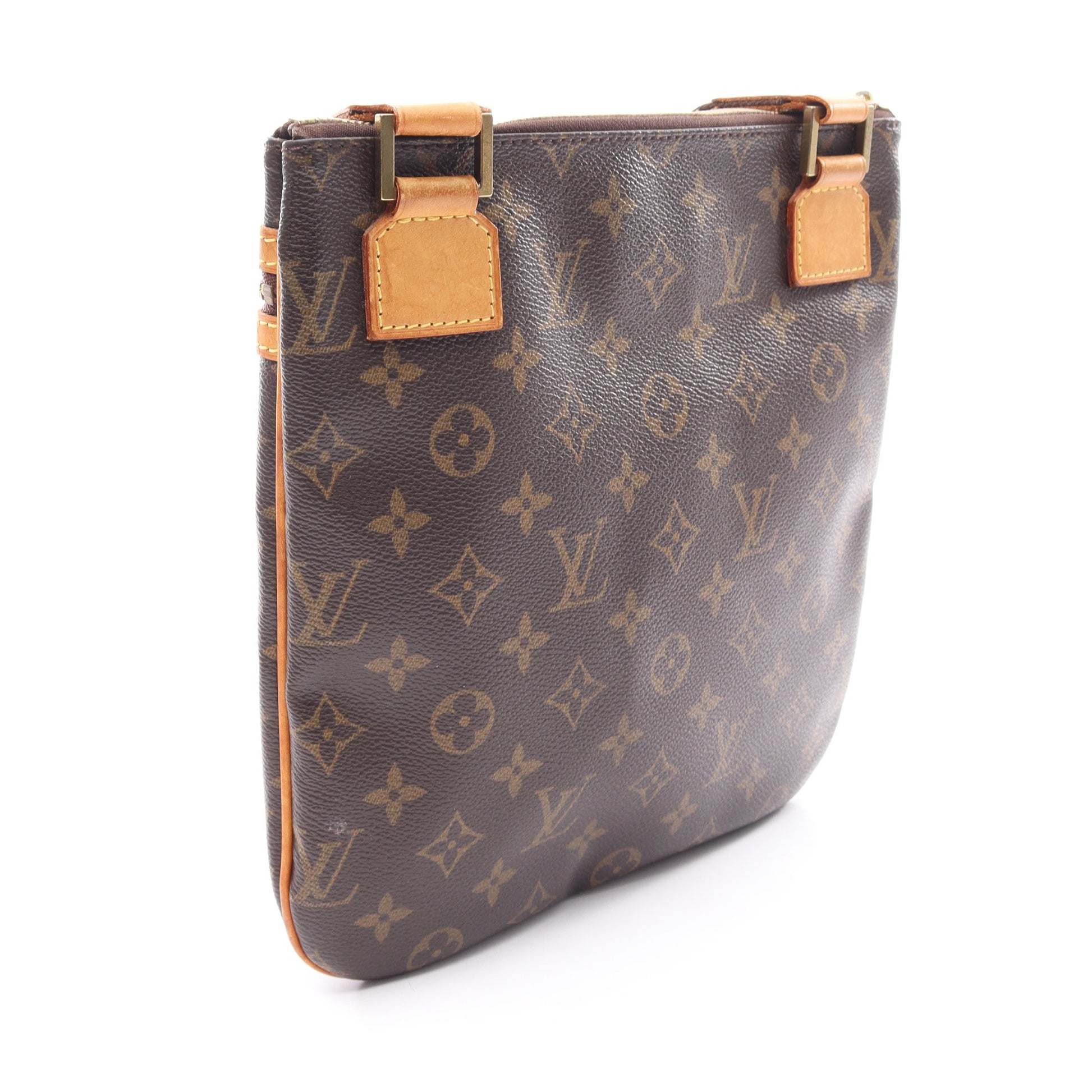 ポシェットボスフォール モノグラム ショルダーバッグ PVC レザー ブラウン ルイヴィトン バッグ LOUIS VUITTON