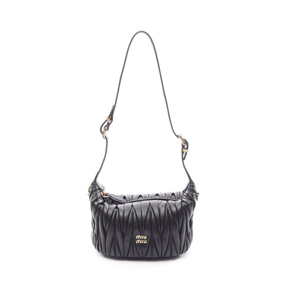 MATELASSE'MIU マテラッセ 2WAY ハンドバッグ レザー ブラック ミュウミュウ バッグ miu miu