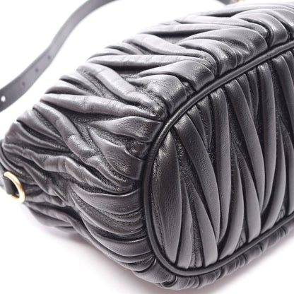 MATELASSE'MIU マテラッセ 2WAY ハンドバッグ レザー ブラック ミュウミュウ バッグ miu miu