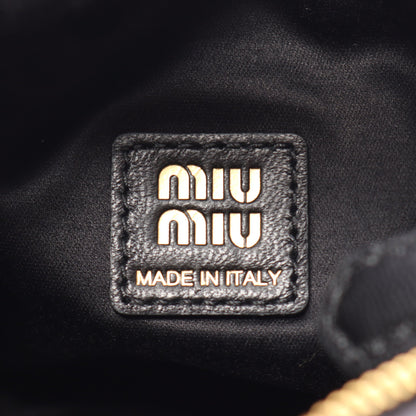 MATELASSE'MIU マテラッセ 2WAY ハンドバッグ レザー ブラック ミュウミュウ バッグ miu miu