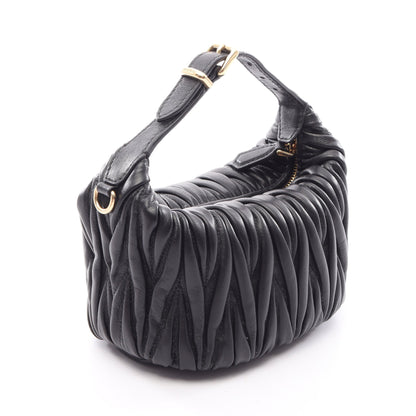 MATELASSE'MIU マテラッセ 2WAY ハンドバッグ レザー ブラック ミュウミュウ バッグ miu miu