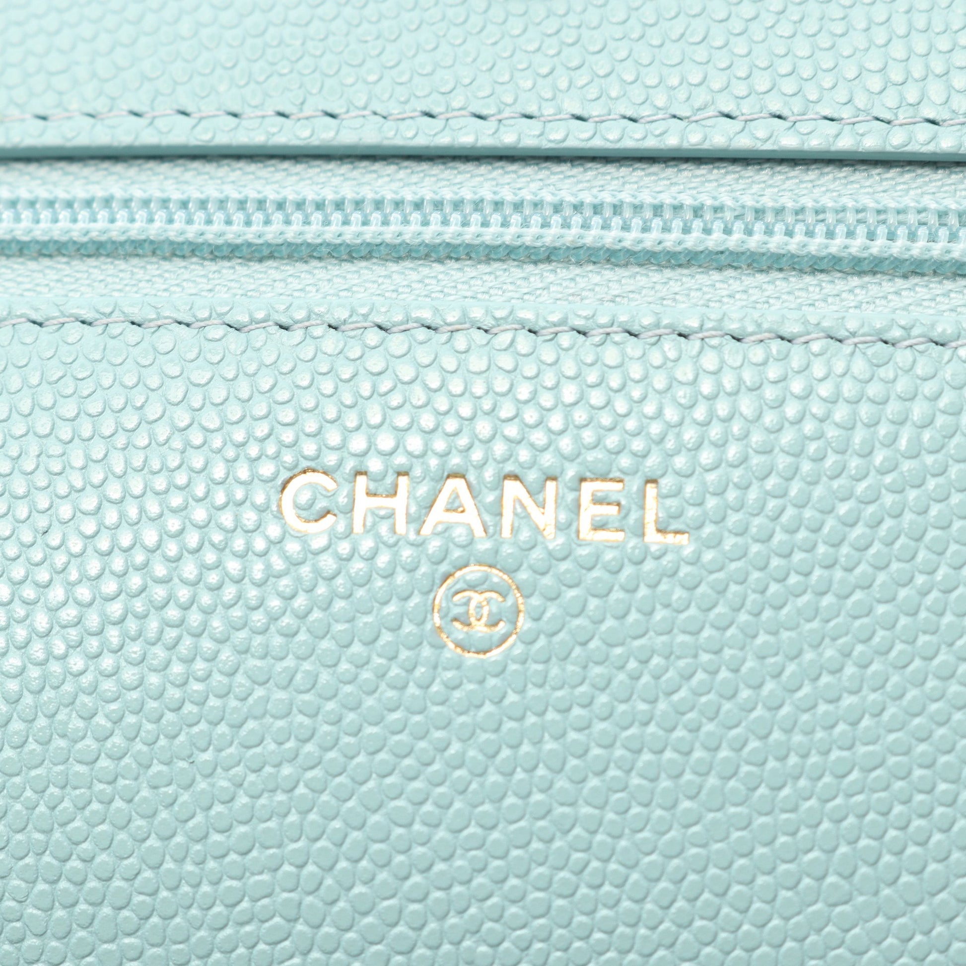 マトラッセ チェーンウォレット キャビアスキン ライトグリーン ゴールド金具 シャネル バッグ CHANEL