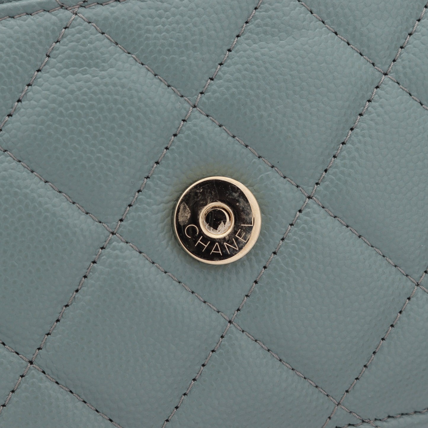マトラッセ チェーンウォレット キャビアスキン ライトグリーン ゴールド金具 シャネル バッグ CHANEL