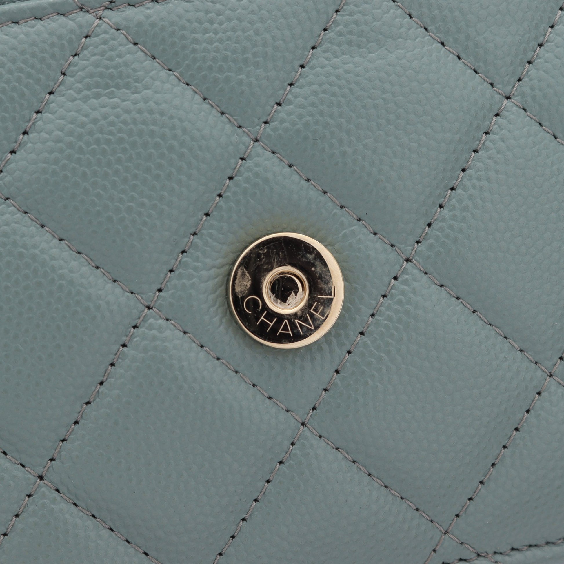 マトラッセ チェーンウォレット キャビアスキン ライトグリーン ゴールド金具 シャネル バッグ CHANEL