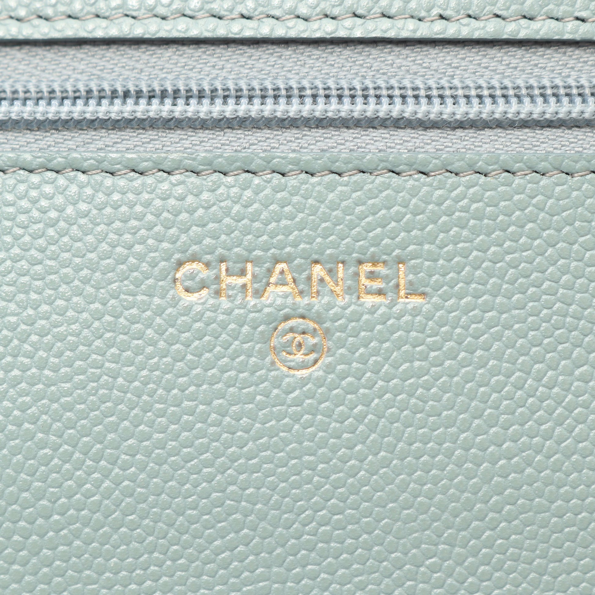 マトラッセ チェーンウォレット キャビアスキン ライトグリーン ゴールド金具 シャネル バッグ CHANEL