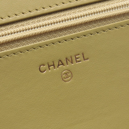 ボーイシャネル マトラッセ チェーンウォレット キャビアスキン カーキグリーン ゴールド金具 シャネル バッグ CHANEL