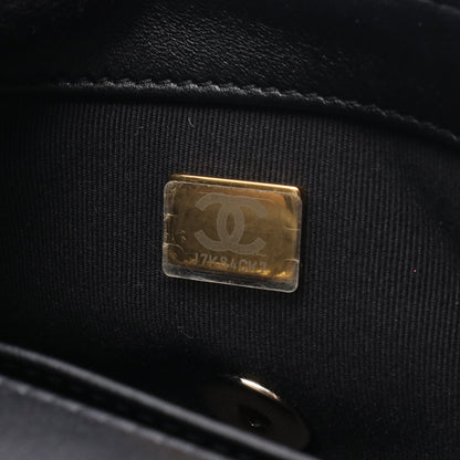 マトラッセ フルフラップ チェーンショルダーバッグ レザー ブラック ゴールド金具 シャネル バッグ CHANEL