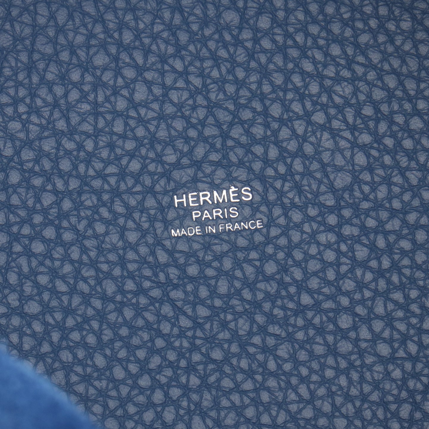 ピコタンロックPM ブルータイ ハンドバッグ トリヨンクレマンス ブルー シルバー金具 K刻印 エルメス バッグ HERMES