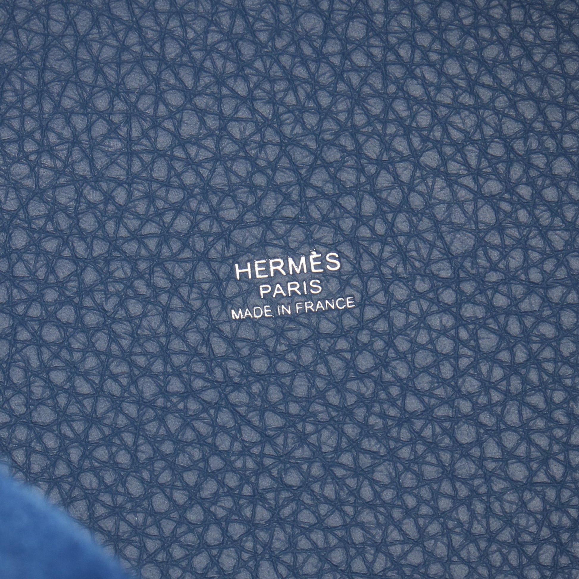 ピコタンロックPM ブルータイ ハンドバッグ トリヨンクレマンス ブルー シルバー金具 K刻印 エルメス バッグ HERMES
