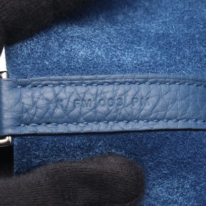 ピコタンロックPM ブルータイ ハンドバッグ トリヨンクレマンス ブルー シルバー金具 K刻印 エルメス バッグ HERMES