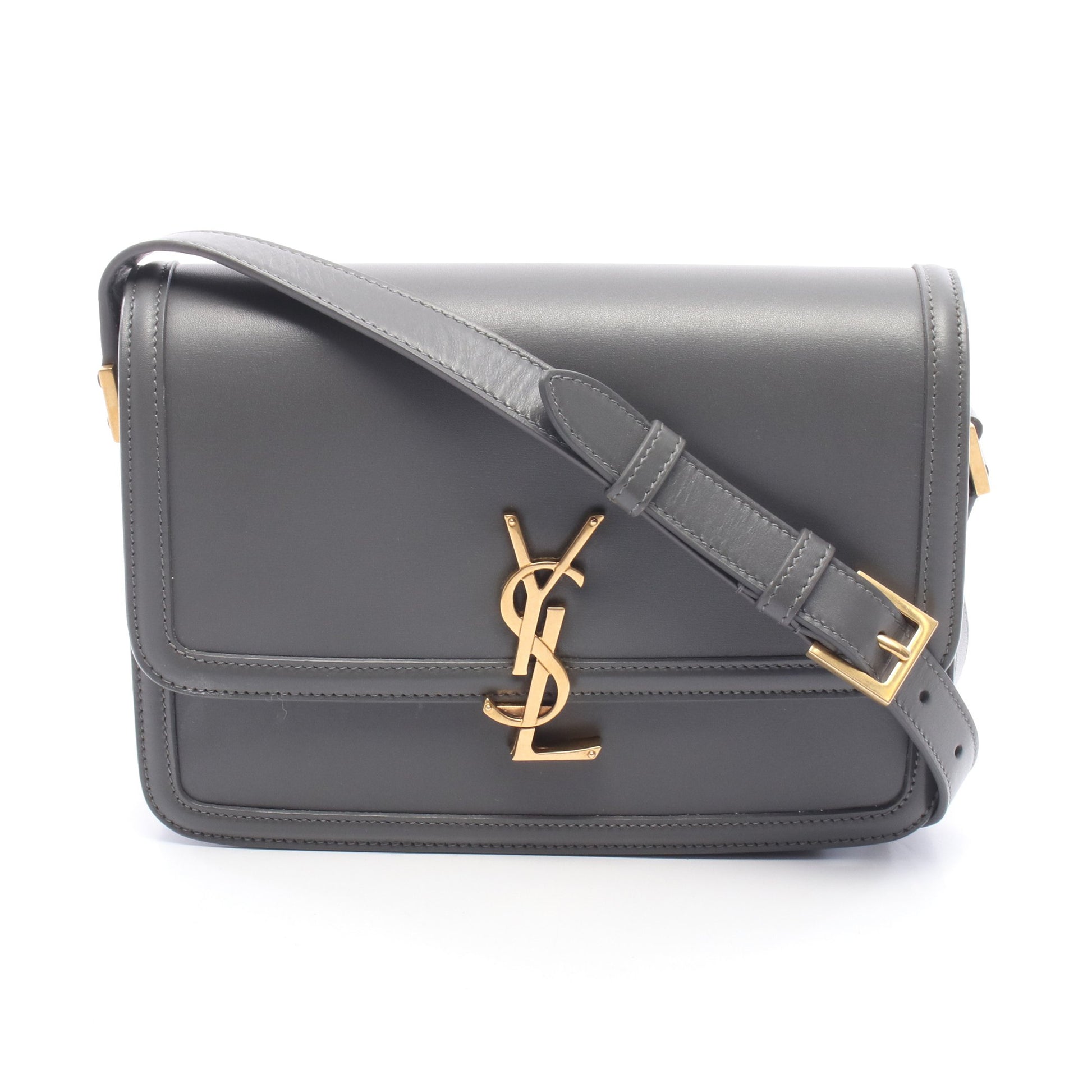 ソルフェリーノ ショルダーバッグ レザー グレー サンローランパリ バッグ SAINT LAURENT PARIS