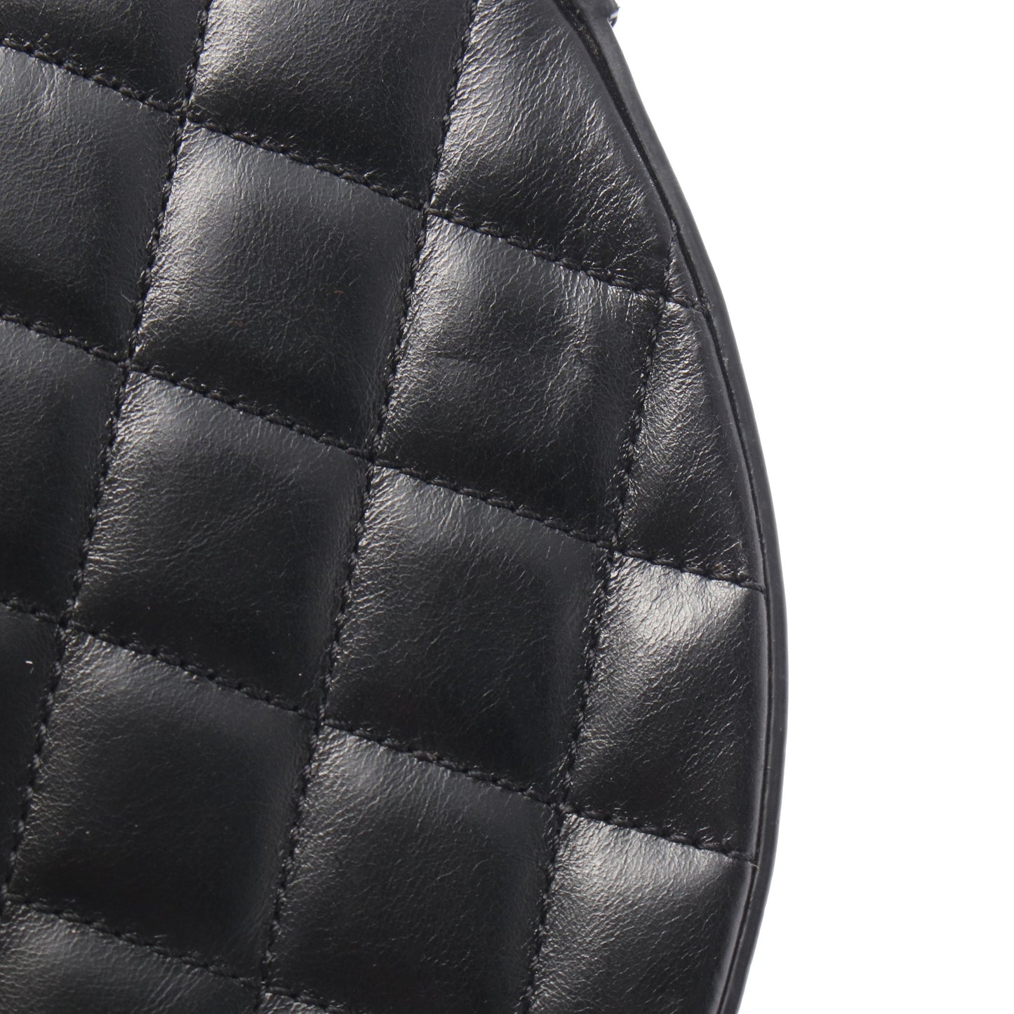 マトラッセ ラウンド チェーンショルダー チェーンハンドバッグ レザー ブラック ゴールド金具 シャネル バッグ CHANEL