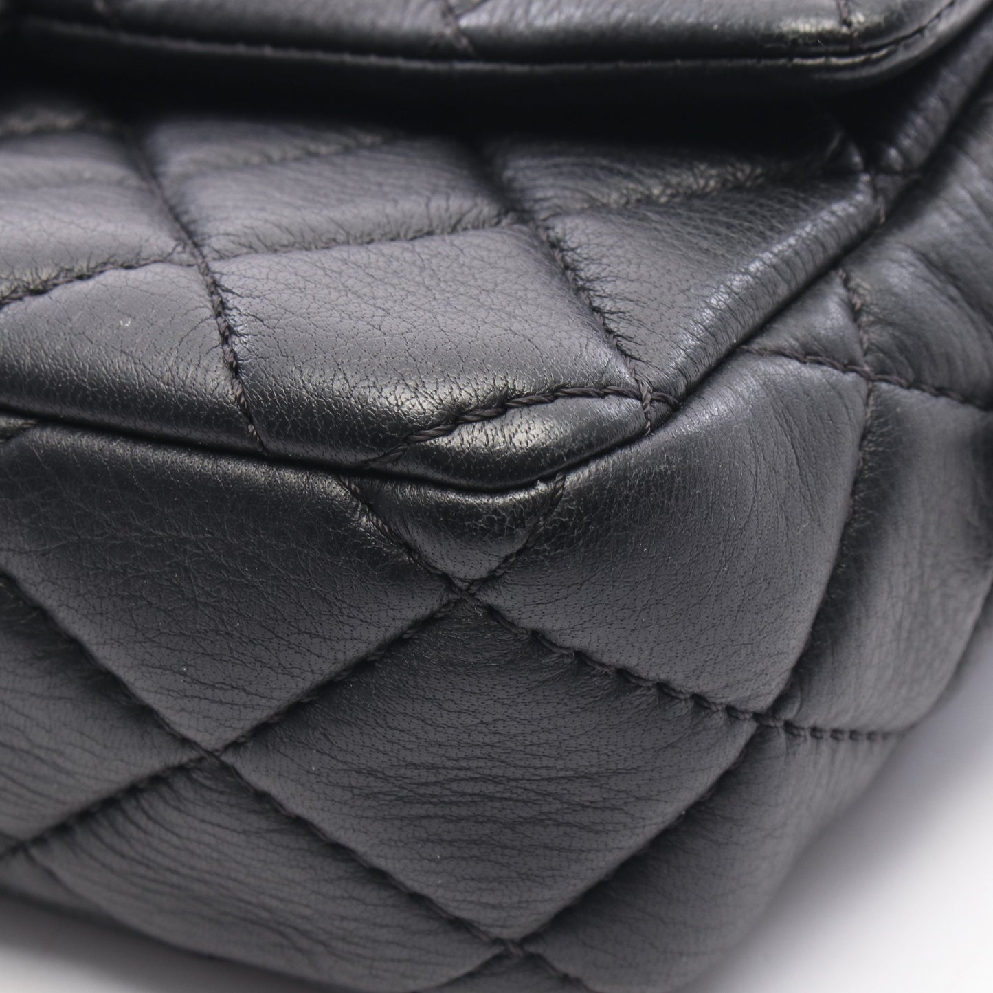 マトラッセ チェーンショルダーバッグ レザー ブラック シルバー金具 シャネル バッグ CHANEL