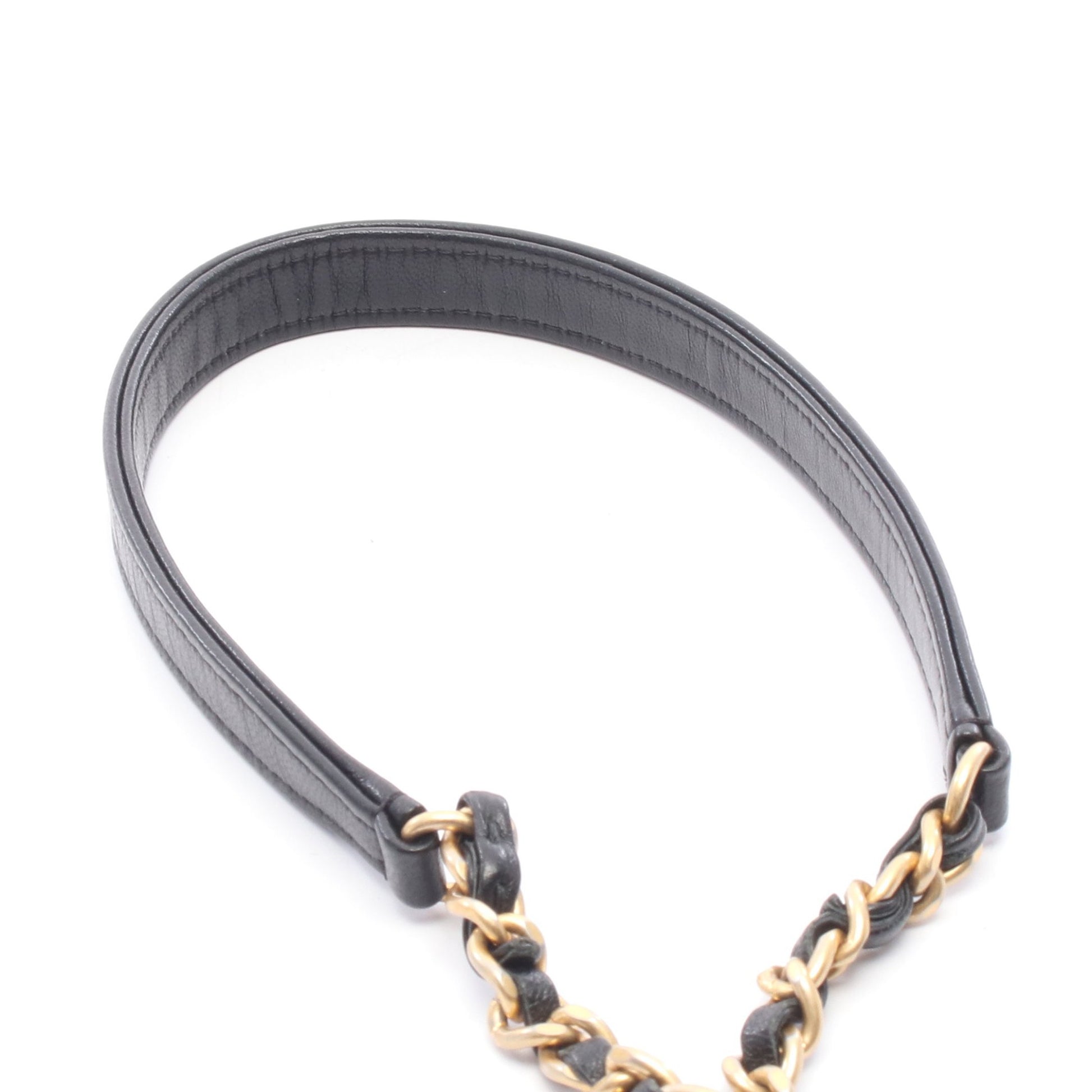 マトラッセ チェーンショルダーバッグ ラムスキン ブラック ゴールド金具 シャネル バッグ CHANEL
