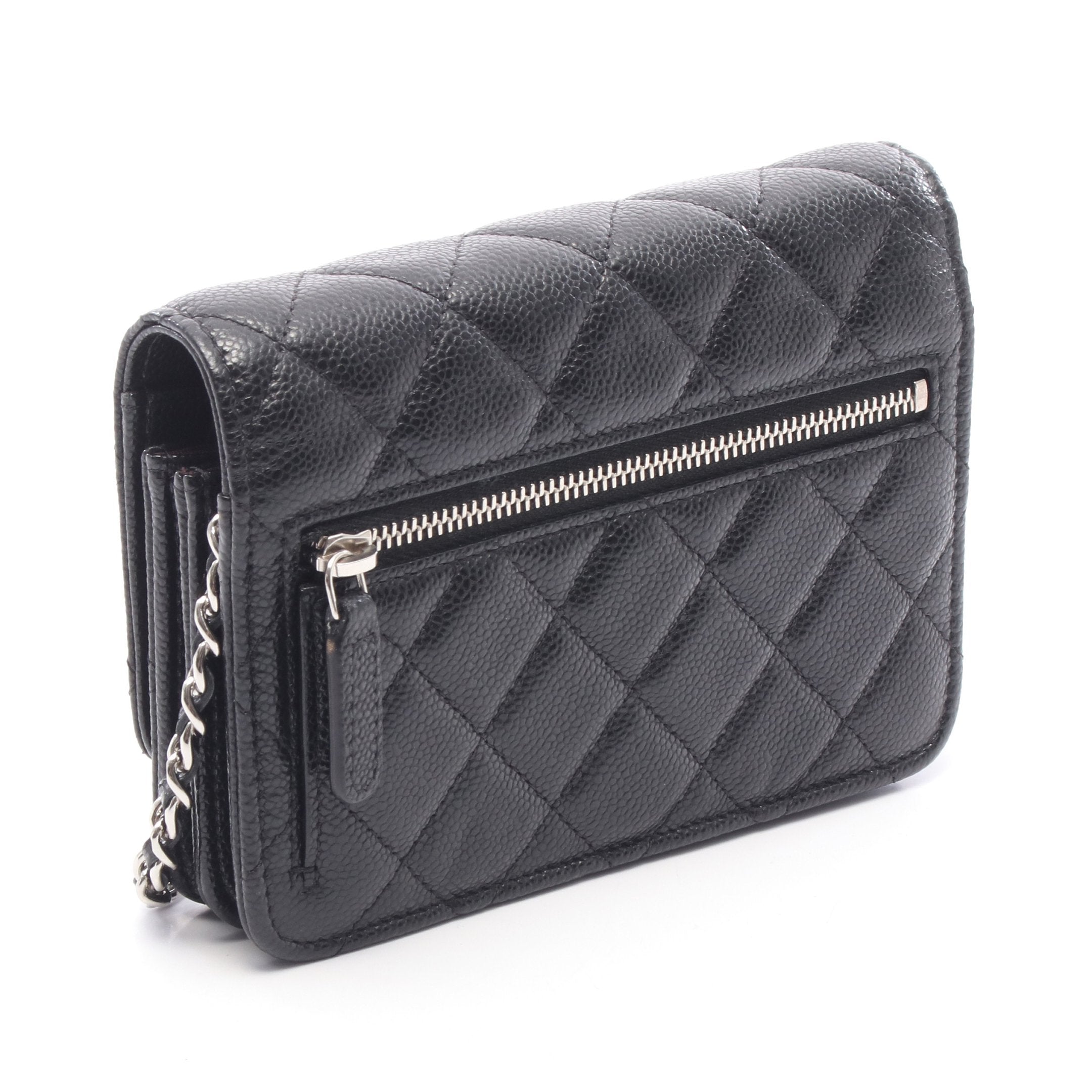 【CHANEL】マトラッセ チェーンウォレット キャビアスキン ミニ ミニマトラッセ チェーンウォレット 赤 キャビアスキン ゴールド金具 小物