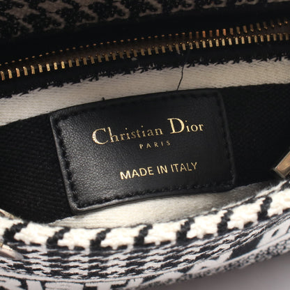 LADY D-LITE ミニ 千鳥格子 2WAY ハンドバッグ キャンバス ブラック ホワイト クリスチャンディオール バッグ Christian Dior