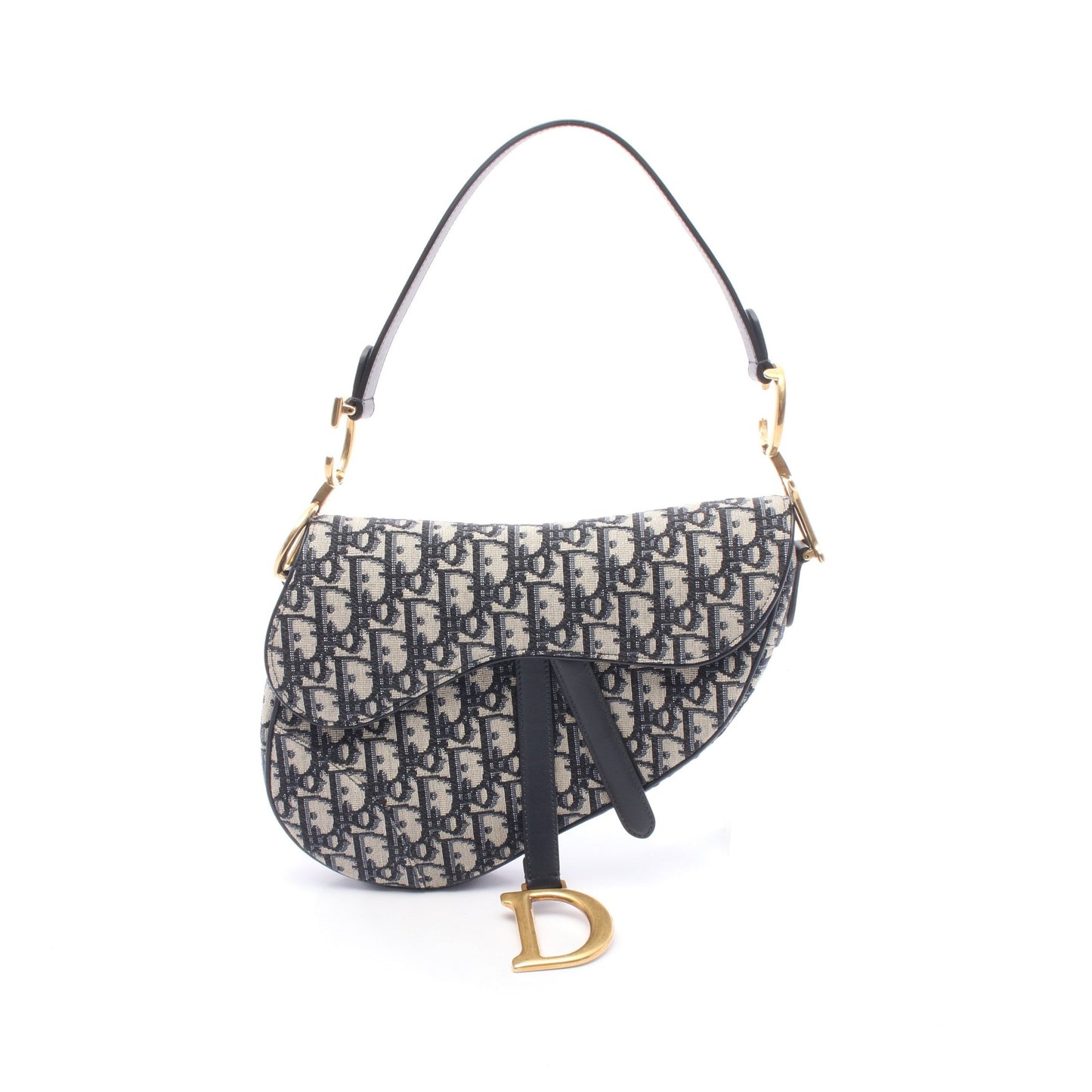 SADDLE サドル オブリーク ハンドバッグ キャンバス レザー ネイビー ベージュ クリスチャンディオール バッグ Christian Dior