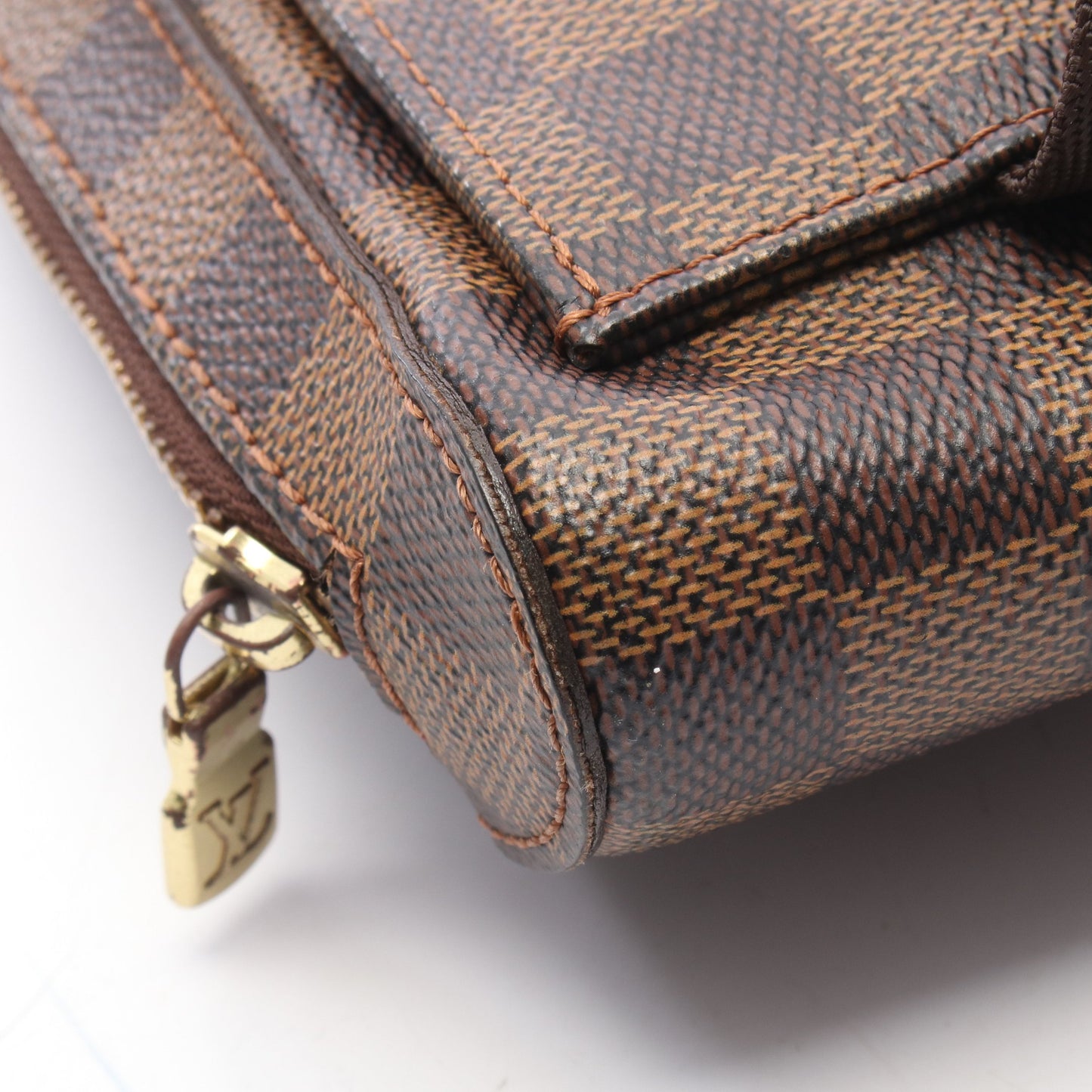 ジェロニモス ダミエエベヌ ボディバッグ PVC ブラウン ルイヴィトン バッグ LOUIS VUITTON